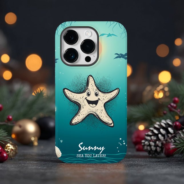 Funda De Case-Mate Para iPhone Guay Starfish - Ocean Vibes & Retro Charm (Subido por el creador)