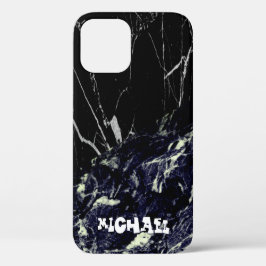 Funda Para iPhone 12 Guay Trendy Black Blue Marble Funda-Mate iPhone Ca