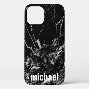 Funda Para iPhone 12 Guay Trendy Black Marble Funda-Mate iPhone Ca