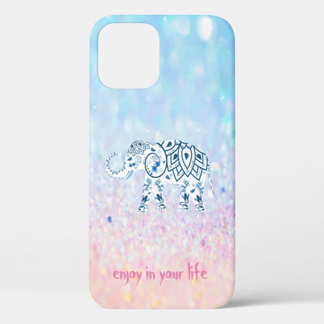 Funda De Case-Mate Para iPhone Guay Trendy Bokeh Elephant (Reverso )