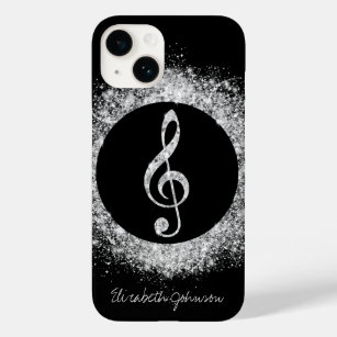 Funda Para iPhone 14 De Case-Mate Guay Trendy Music Treble Clef Purpurina Sparkles