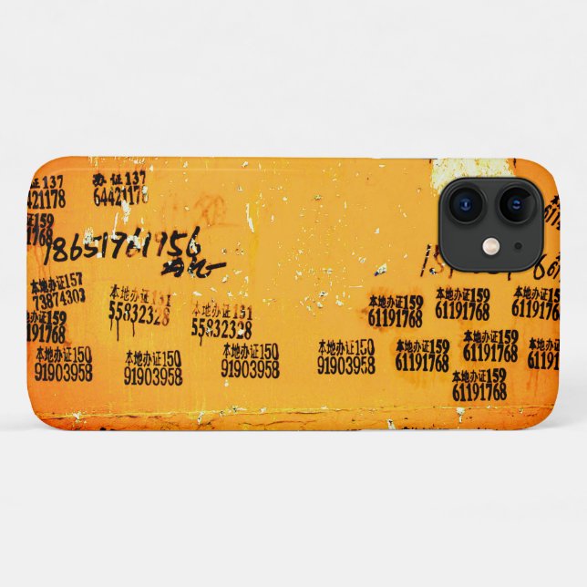 Funda De Case-Mate Para iPhone Guay Urban Asian Unique Wall Art Amarillo (Reverso (horizontal))