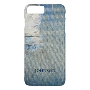 Funda Para iPhone 8 Plus/7 Plus Guay y monograma azul divertido del personalizado