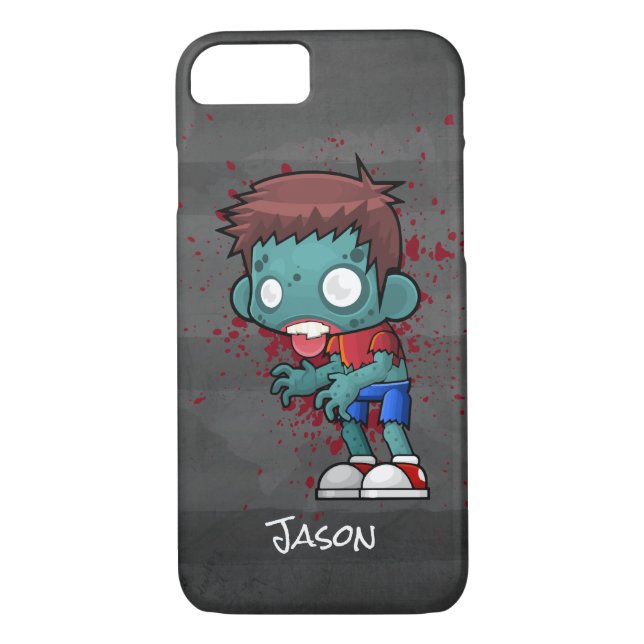 Funda De Case-Mate Para iPhone Guay Zombie Dude con Sangre / Paint Splatter (Reverso)