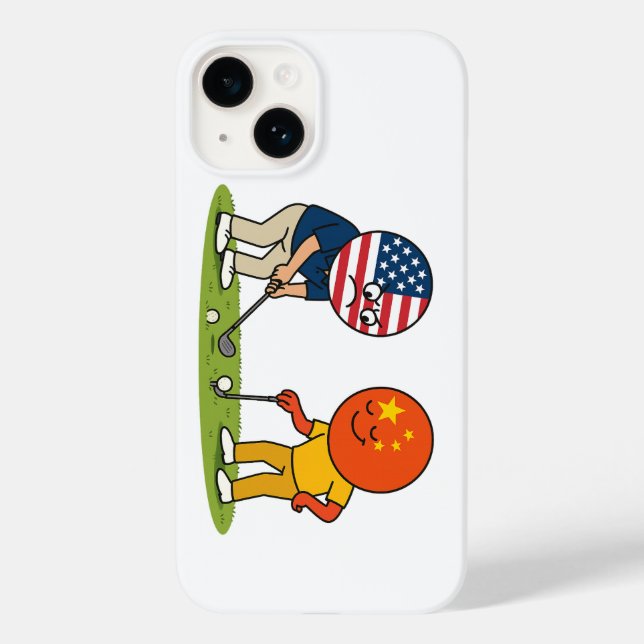 Funda De Case-Mate Para iPhone Guerra Comercial, la Edición Golf (Reverso )