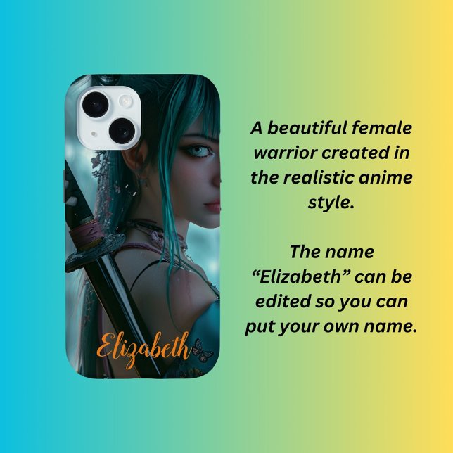 Funda De Case-Mate Para iPhone Guerrera femenina, estilo anime (Subido por el creador)