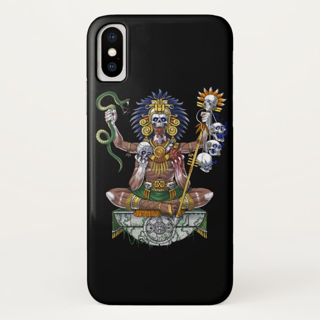 Funda De Case-Mate Para iPhone Guerrero azteca chamán (Reverso)