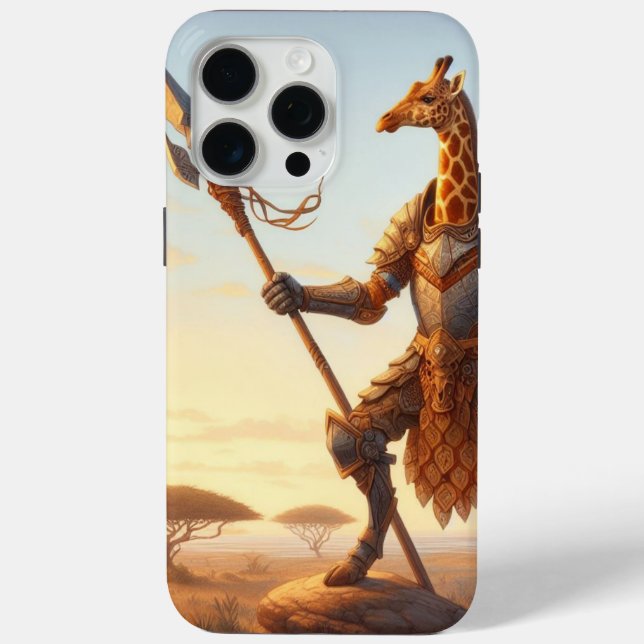 Funda De Case-Mate Para iPhone Guerrero de Giraffe (Reverso )