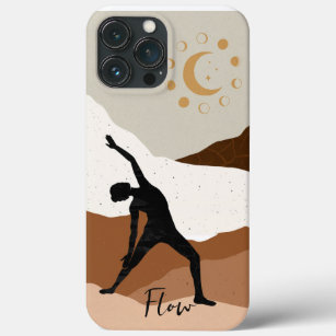 Funda Para iPhone 13 Pro Max Guerrero de yoga posar silueta flujo de meditación