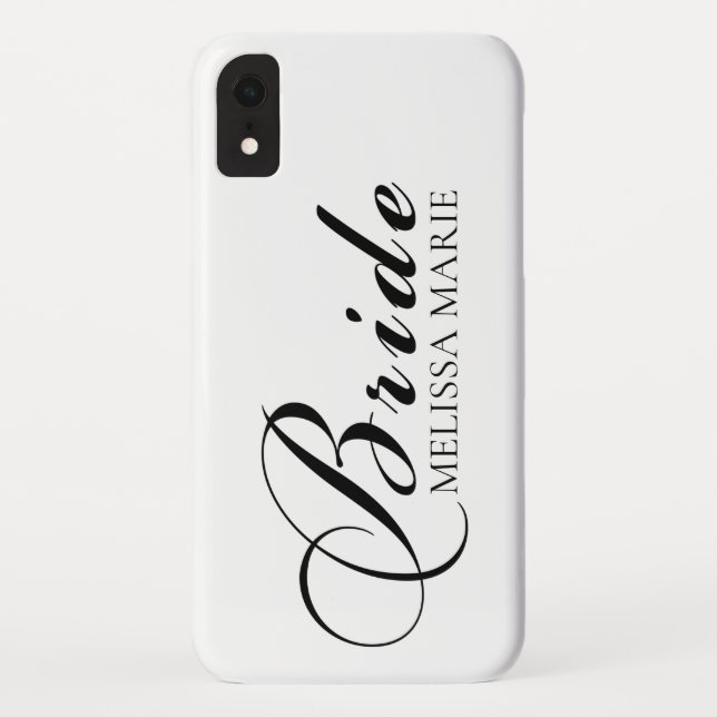 Funda De Case-Mate Para iPhone Guión de caligrafía de novia (Reverso)