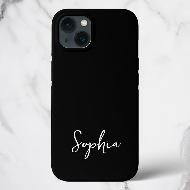 Funda De Case-Mate Para iPhone Guión de moda Personalizado moderno nombre firma n (Subido por el creador)