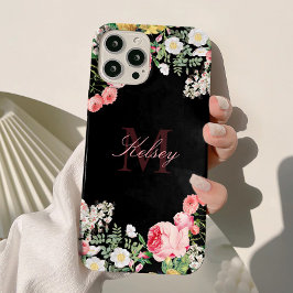 Funda Para iPhone 14 De Case-Mate Guión de Monograma Floral Vintage 