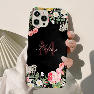 Funda Para iPhone 14 De Case-Mate Guión de Monograma Floral Vintage