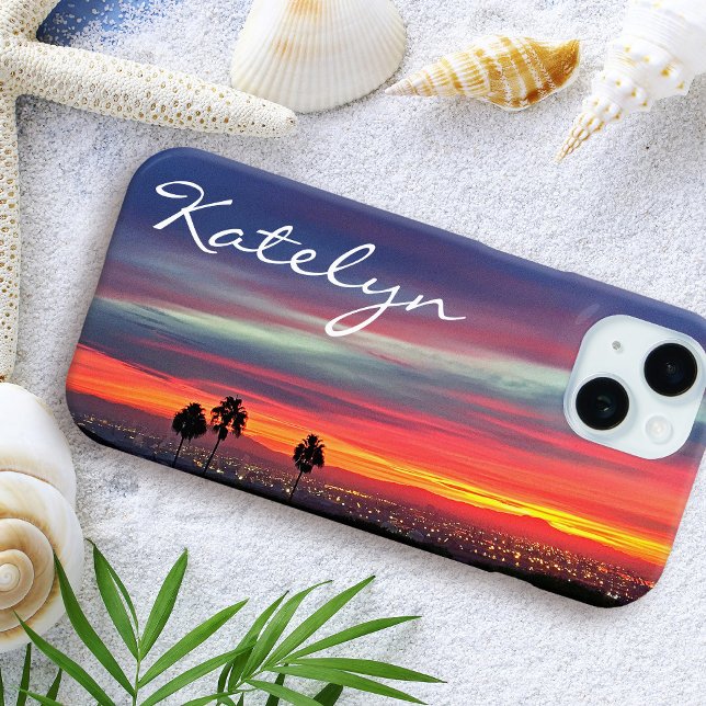 Funda De Case-Mate Para iPhone Guión de nombre personalizado Sunset de California (Subido por el creador)