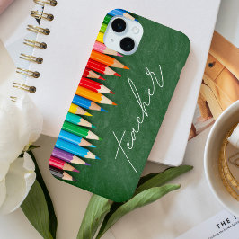 Funda Para iPhone 15 Mini Guión del profesor Pencillos de tablón de anuncios