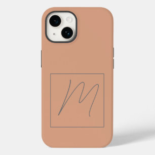 Funda Para iPhone 14 De Case-Mate Guión inicial monogramado moderno plano