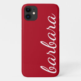 Funda Para iPhone 11 Guión rojo de moda personalizado