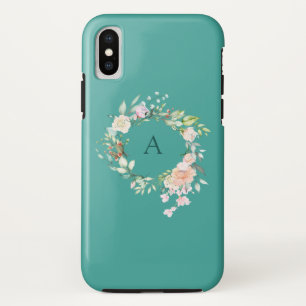 Funda Para iPhone XS Guirnalda de rosa de verano personalizada
