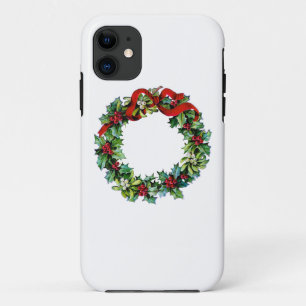 Funda Para iPhone 11 Guirnalda del navidad del acebo y del muérdago