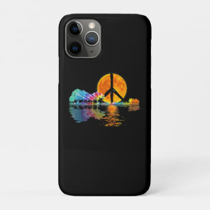 Funda Para iPhone 11 Pro Guitar Lake Shadow Peace Love Guitar Hippie