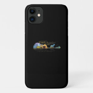 Funda Para iPhone 11 Guitar Lover Gift Cocker Spaniel Dog Watercolor