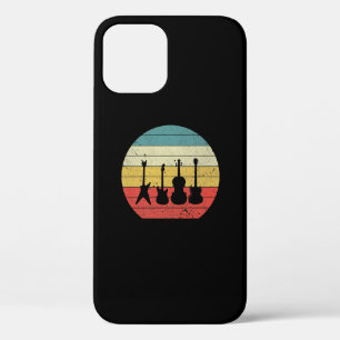Funda Para iPhone 12 Pro Guitar Vintage Retro Sunset Guitar Regalo de músic