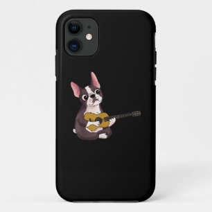 Funda Para iPhone 11 Guitarista de guitarra regalo de Bulldog francés