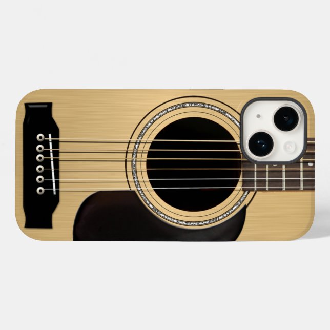 Funda De Case-Mate Para iPhone Guitarra Acústica (Reverso (Horizontal))