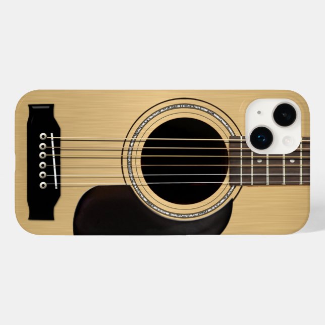 Funda De Case-Mate Para iPhone Guitarra Acústica (Reverso  (Hotizontal))
