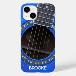 Funda Para iPhone 14 De Case-Mate guitarra acústica azul personalizada