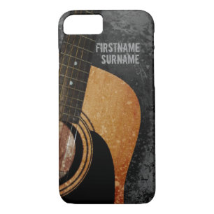 Funda Para iPhone 8/7 Guitarra acústica Gray Grunge Personalizado iPhone