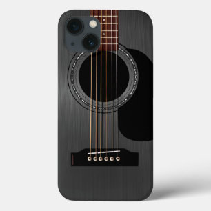 Funda Para iPhone 13 Guitarra acústica negra de la ceniza