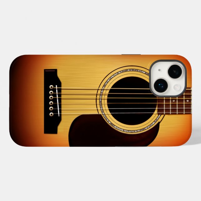 Funda De Case-Mate Para iPhone Guitarra Acústica Sunburst (Reverso (Horizontal))