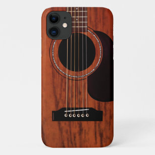 Funda Para iPhone 11 Guitarra acústica superior de caoba
