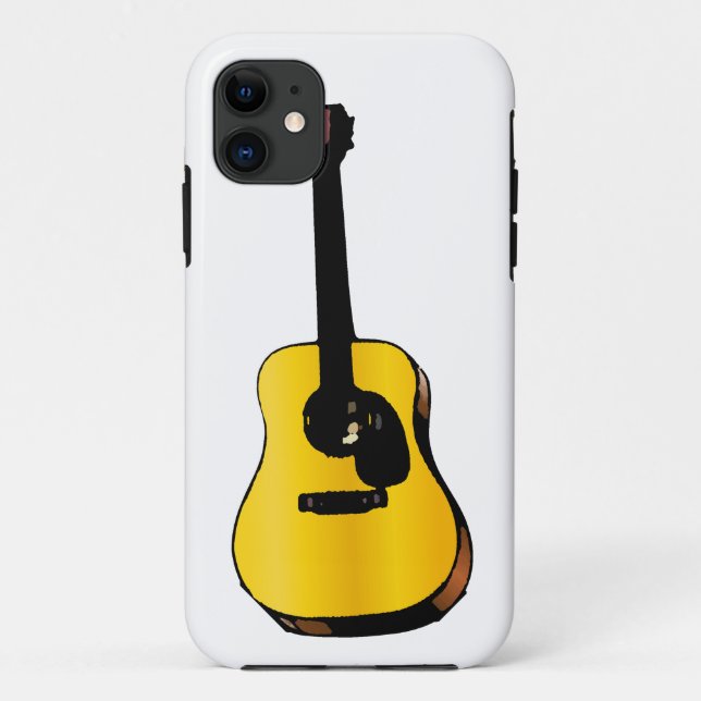 Funda De Case-Mate Para iPhone Guitarra de arte pop (Reverso)