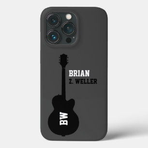 Funda Para iPhone 13 Pro guitarra de rock negro