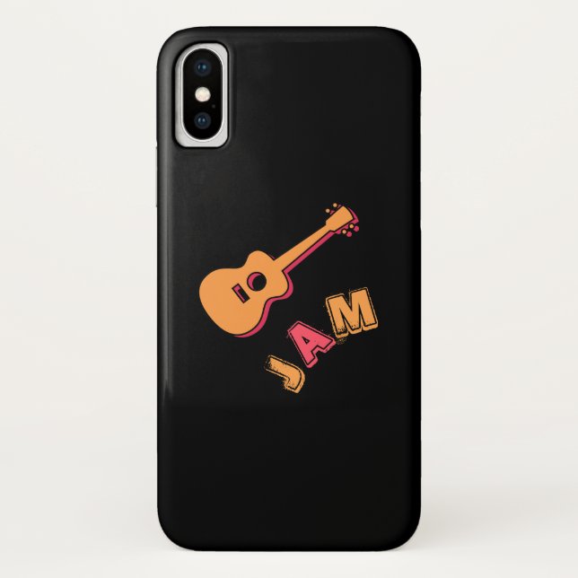 Funda De Case-Mate Para iPhone Guitarra de rock, tiempo de improvisación musical, (Reverso)