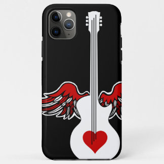 Funda Para iPhone 11 Pro Max Guitarra del corazón volador