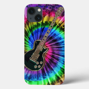 Funda Para iPhone 13 Guitarra eléctrica del teñido anudado del arco