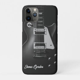 Funda Para iPhone 11 Pro Guitarra eléctrica monocroma personalizada
