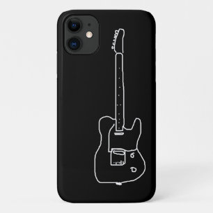 Funda Para iPhone 11 guitarra en blanco y negro
