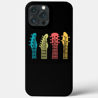 Funda Para iPhone 13 Pro Max Guitarra Guitarista Retro Sunset