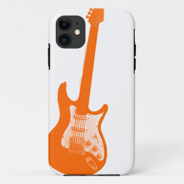 Funda De Case-Mate Para iPhone guitarra naranja (Reverso)