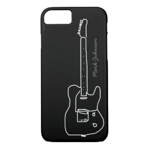 Funda Para iPhone 8/7 guitarra personalizada en negro