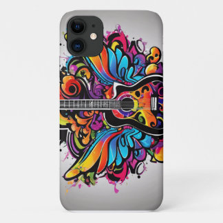 Funda Para iPhone 11 Guitarra psicodélica