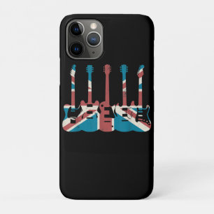 Funda Para iPhone 11 Pro guitarra vintage Bandera de Gran Bretaña - Jugador