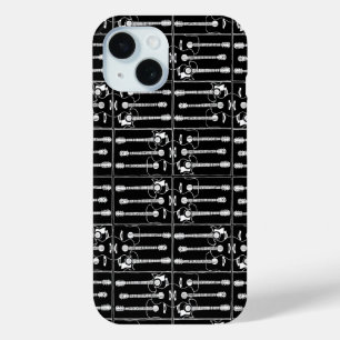 Funda Para iPhone 15 guitarras de música negra