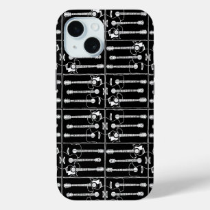 Funda Para iPhone 15 Guitarras en negro