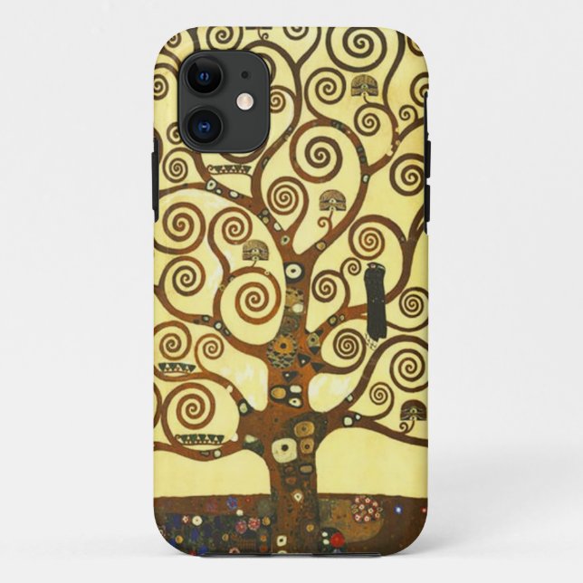 Funda De Case-Mate Para iPhone Gustav Klimt Árbol de vida caso iPhone (Reverso)