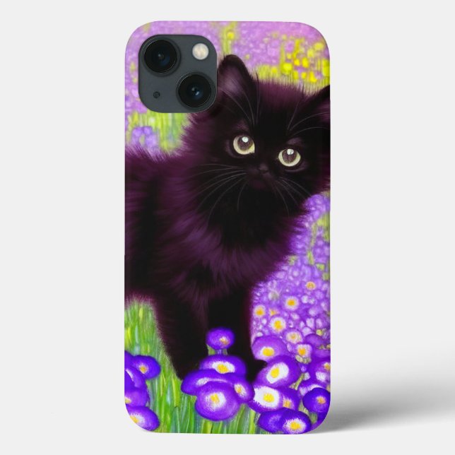 Funda De Case-Mate Para iPhone Gustav Klimt Black Kitten (Reverso)